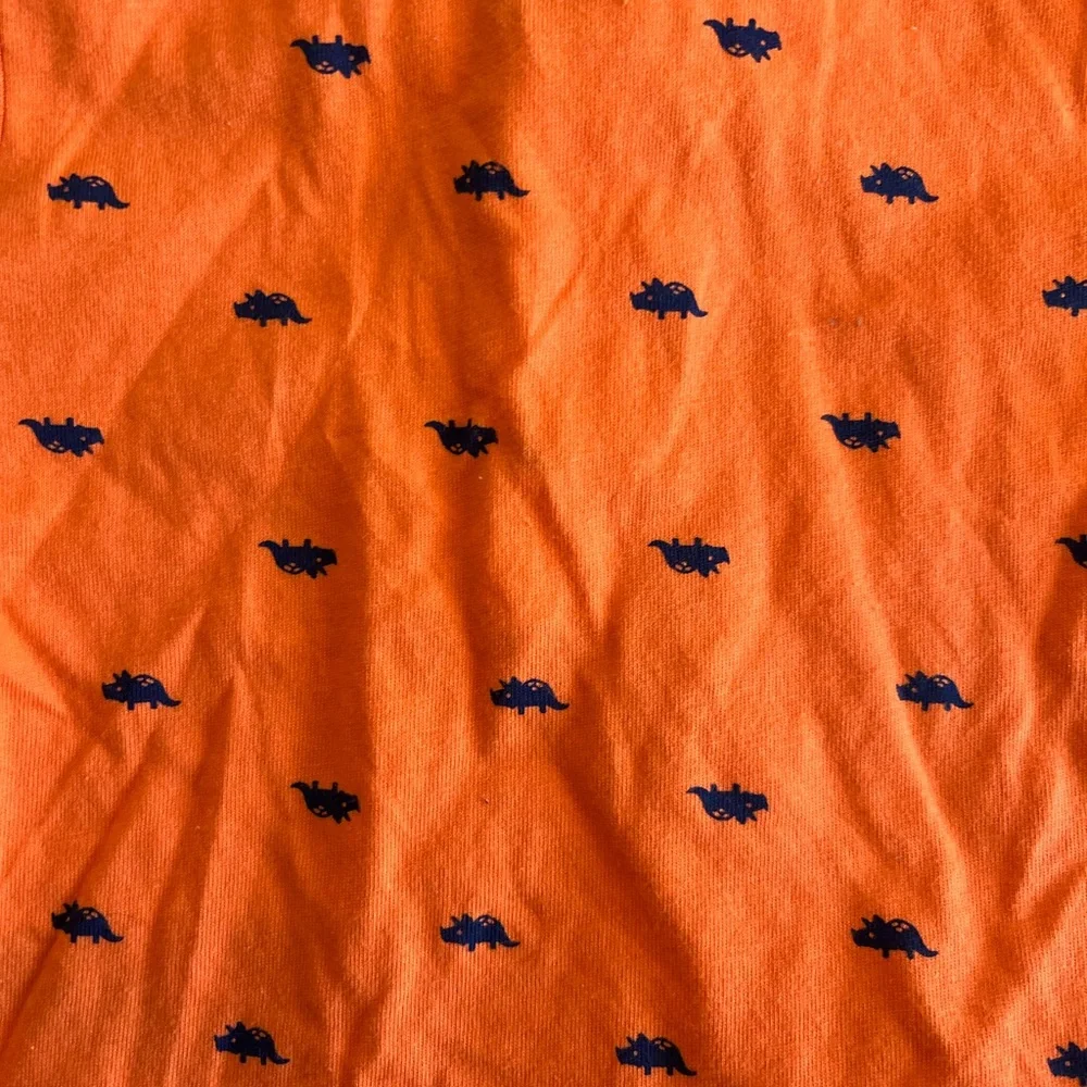 Carter’s Just One You Baby Boy Short Sleeve Polo Shirt Orange Blue Dinosaurs 6M